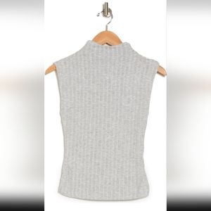 NWT Free People Babetown Mock Neck Sleeveless Rib Sweater